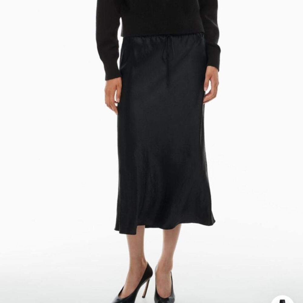 Babaton skyscraper satin skirt in